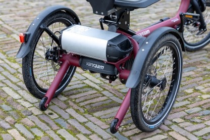 Tricycle Van Raam Easy Rider compact - emplacement batterie