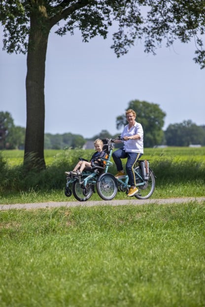 Vélo pour fauteuil roulant OPair avec siège enfant