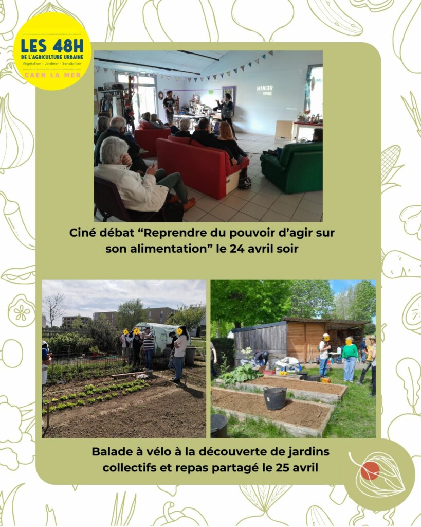 Balade à vélo pour découvrir des jardins collectifs et repas partagé, dans le cadre d'un ciné-débat sur l'alimentation.