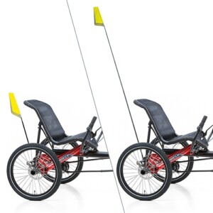 Hase Bikes – Drapeau télescopique avec fixation